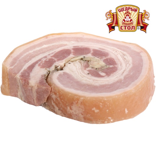 Varkensbuik met knoflook, gegaard