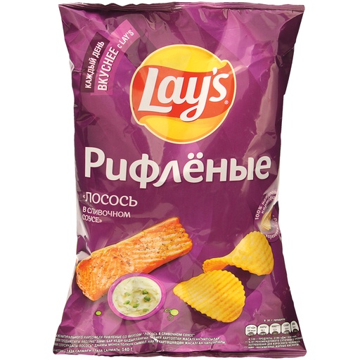 Картофельные чипсы Lays со вкусом лосося