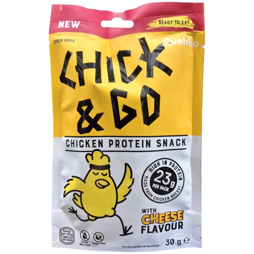 CHICK & GO Gedroogde kipfilet schijfjes met kaassmaak