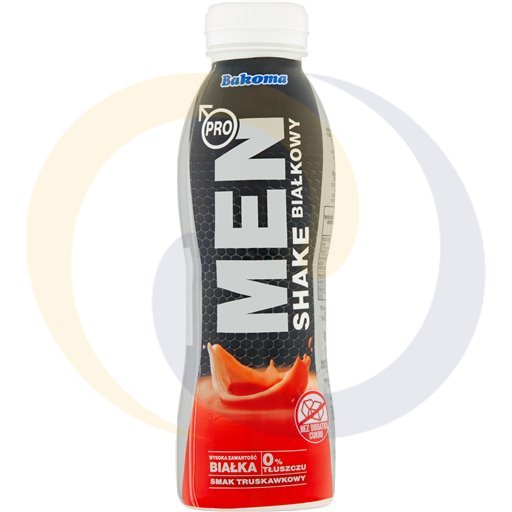 Bakoma Men Pro Hoge Eiwit Shake Aardbei Smaak 380 g