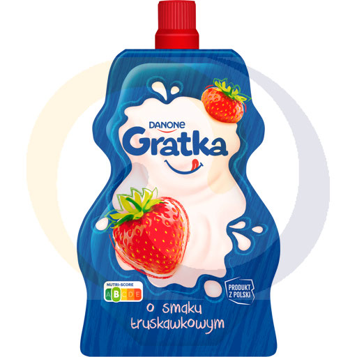 Гратка клубничный йогурт в пачке 65 г / 12 шт Данон