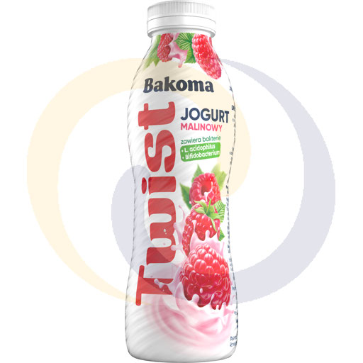 TWIST frambozen yoghurt 370g/6pcs Bakoma