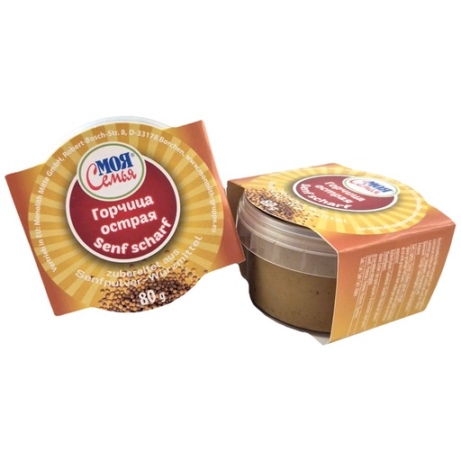 "MIJN FAMILIE" scherpe mosterd, bereid met mosterdpoeder