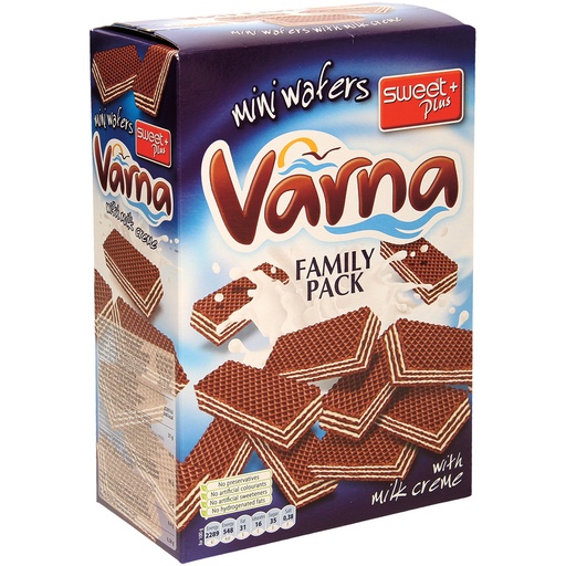 Cacao-houdende mini-wafels met 75% melkcreme