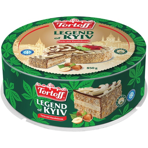 "TORTOFF" Taart "Legende van Kyiv" met Crème 57,7% en Hazeln