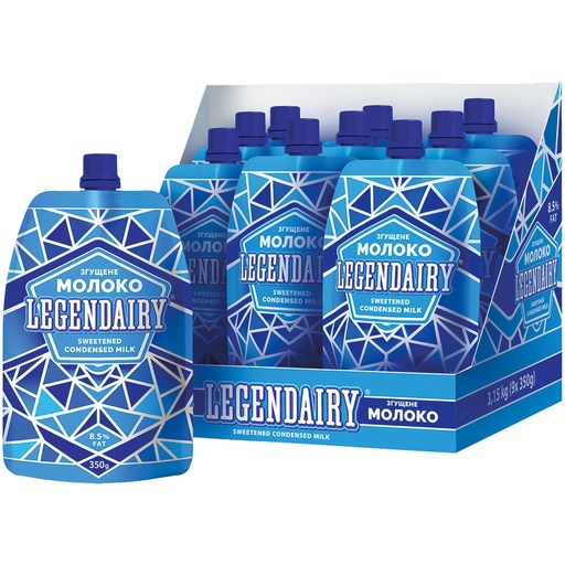 "LEGENDAIRY" Gezoete gecondenseerde melk, verhit, 8,5% vet,