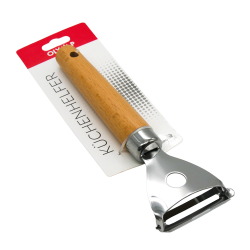 Groente- en fruitmes 18cm hout staal