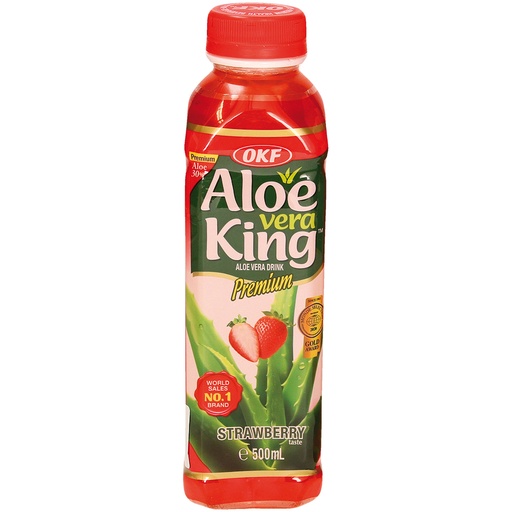 Aloë Vera-drank met aardbeismaak