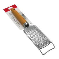 Handrasp enkelzijdig met fijne gaten 26cm hout staal