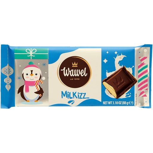"Milkizz" Chocolade tafel met melk vulling (46%).