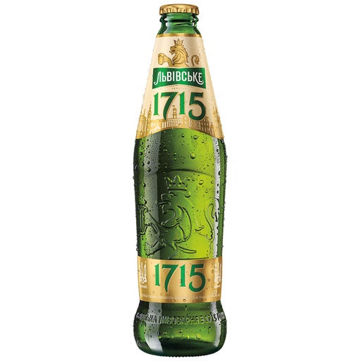 Oekraïens Bier "LVIV 1715" licht, gepasteuriseerd, 4,5% vol.