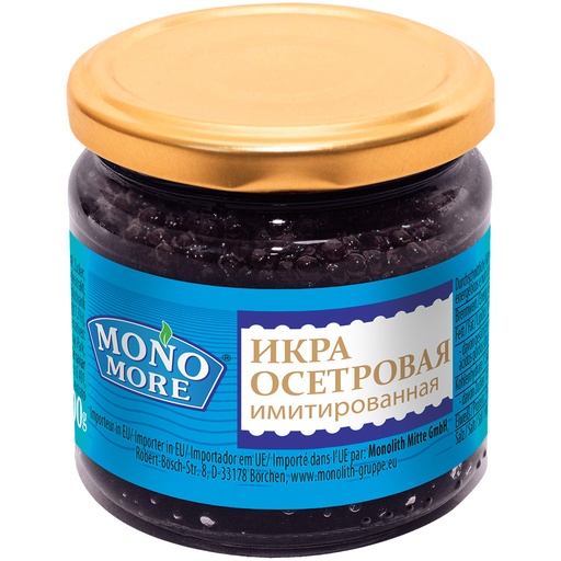 "MONO MORE" Störkaviar - Imitatie van visbouillon en alginaa