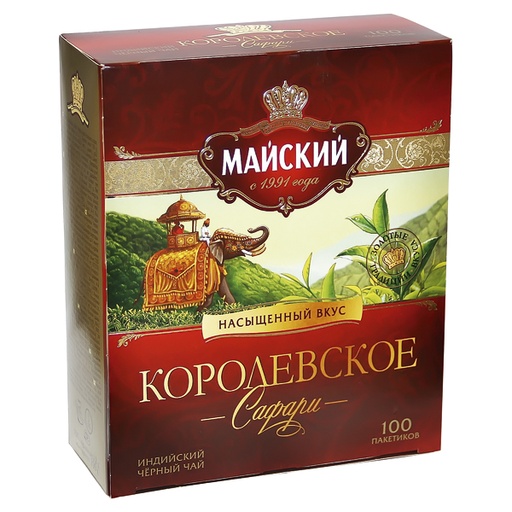 Zwarte Indiase thee "Korolewskoje Safari" 100Btl.