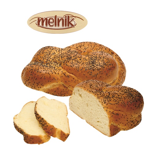 Hefegebak, bestrooid met maanzaad