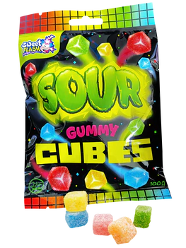 Sour Gummy Cubes Fruitgom 100g