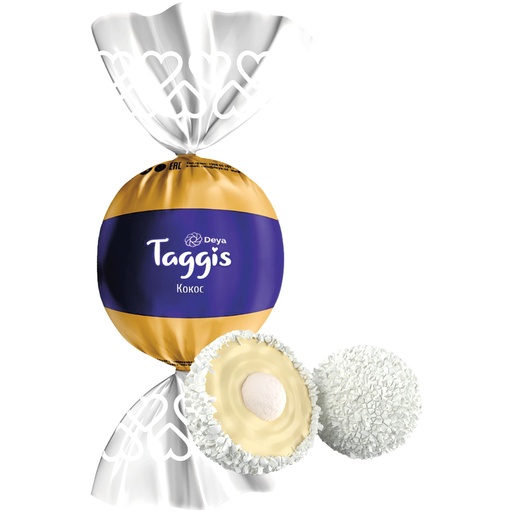 DEYA "Taggis" Конфеты со вкусом кокоса, с воздушным рисом, в