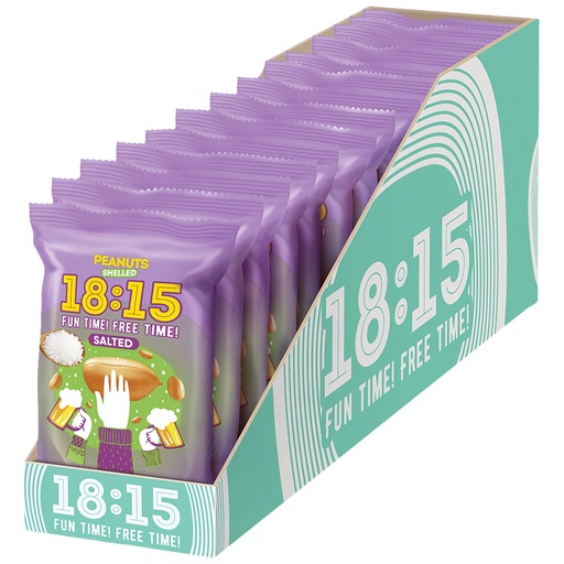 Gepelde, geroosterde, gezouten pinda's.