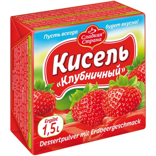 "SLADKAYA STRANA" Dessertpoeder met aardbeiensmaak "Kissel-Aardbei"
