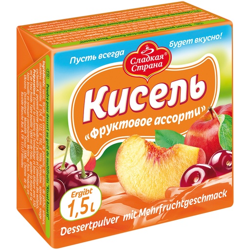 "SLADKAYA STRANA" Dessertpoeder met meerfruitensmaak "Kissel Assorti"