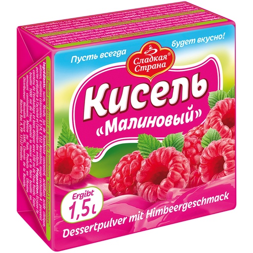 "SLADKAYA STRANA" Dessertpoeder met frambozensmaak "Kissel-Framboos"