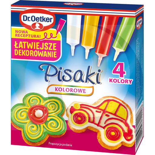 Suikermarkers 4 kleuren 4*17g Dr.Oetker