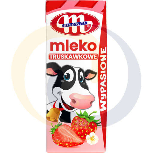 Mlekovita Wypasione Aardbei Smaak Melk 0,2l