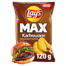 Lays Max gegrilde rundvleesburger chips 120g
