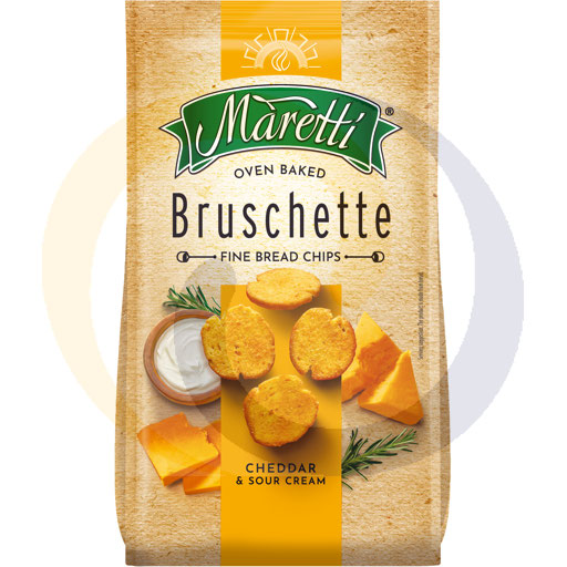 Брускетта Maretti с чеддером и кремом 70г/15 шт Italmex