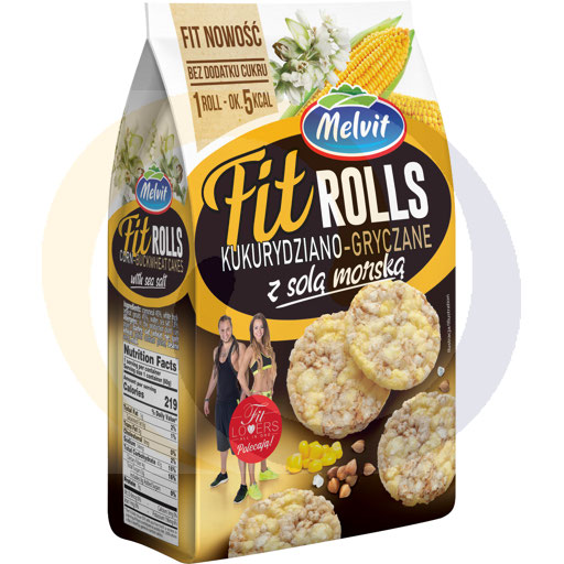 Rolls Fit Maïsboekweit met zout 60g/6st Melvit
