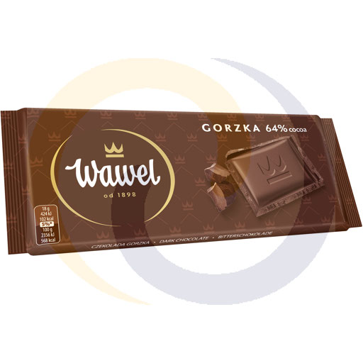 Wawel 64 % cacaomelk donkere chocolade 90 g