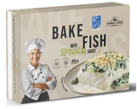 Bake Fish met spinaziesaus 400g