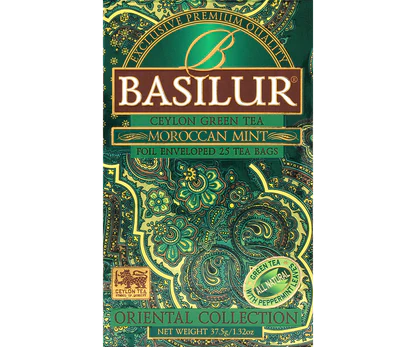 Basilur Moroccan Mint Groene Ceylonthee met pepermunt, gearo