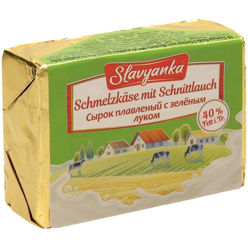 Smeerbare smeltkaas met bieslook, 40% vet i. Tr.