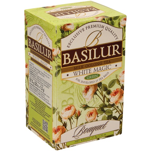 Theemelange "Witte Magie" van Groene Ceylon- en Oolongthee, geparfumeerd - Melk