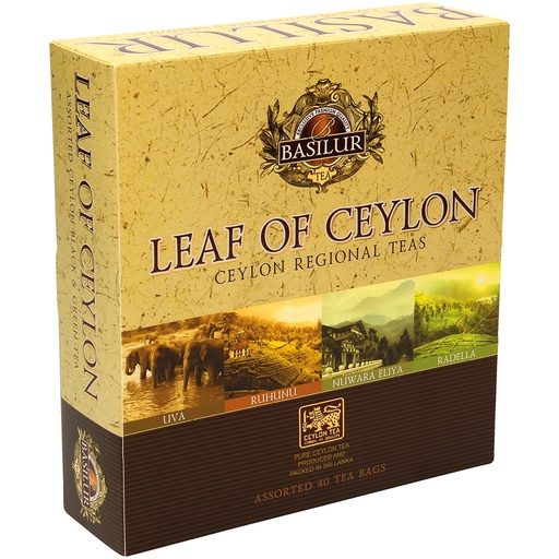 Theemix "Leaf of Ceylon" van 4 soorten Ceylon zwart en groen
