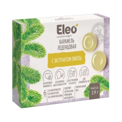 Карамель леденцовая с экстрактом пихты Eleo 19 г