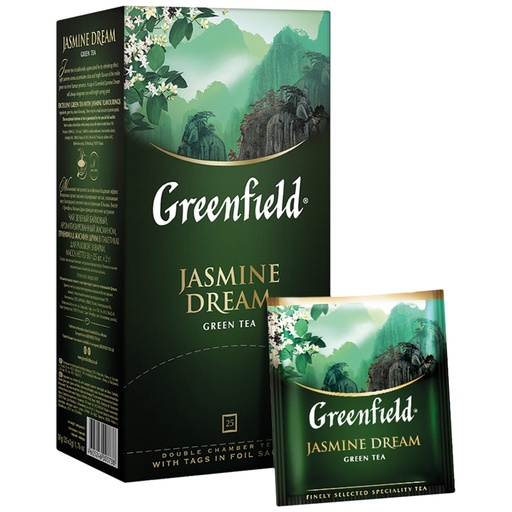 Чай зелёный "Greenfield Jasmine Dream", аромат.-жасмин, 25х2