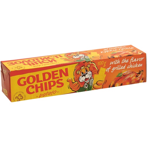 Gouden chips met kipsmaak