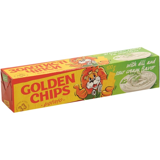 Gouden chips met zuurroom-dille-smaak