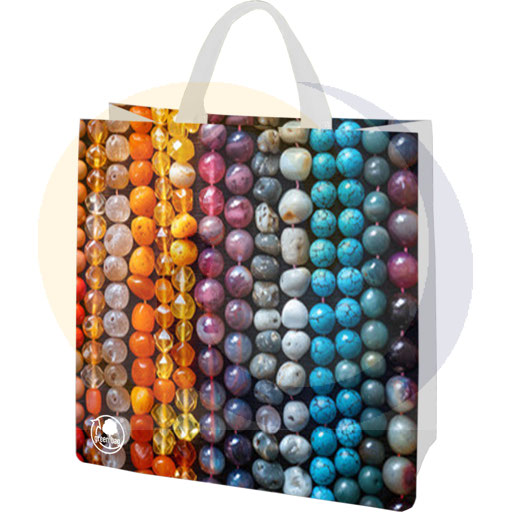 PP Gevlochten Tas Kralen 42x42x17 30l/100st GAM