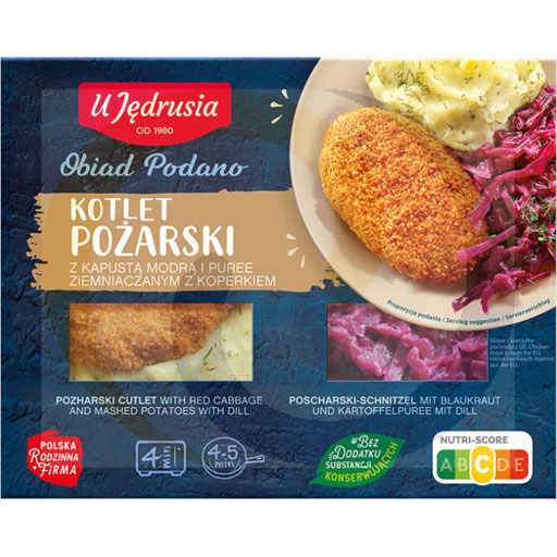 Brandweerkotelet met kool en puree 400g/5st U Jędruś