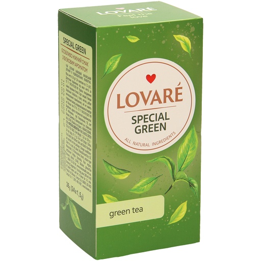 Lovare-Special Green - зеленый чай в пакетиках