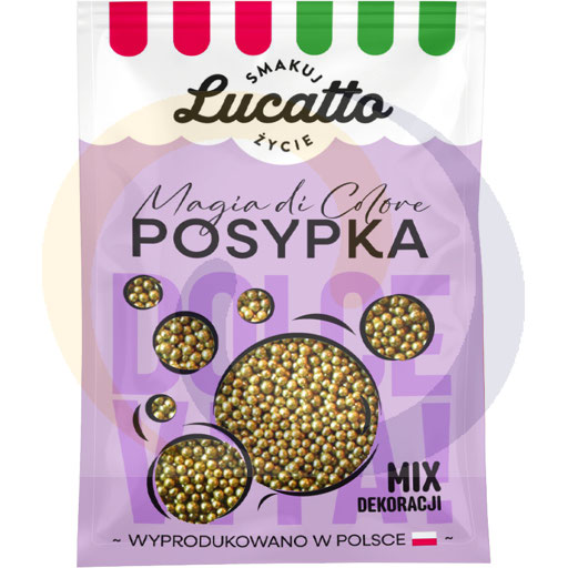 Lucatto decoratieve sprinkles gouden klaproos 30g/20st Emix