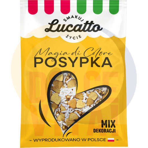 Lucatto decoratieve sprinklesmix met harten. 30g/20pcs Emix