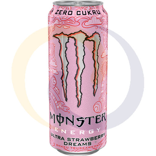 Energy Monst.Ultra Strawb. blikken 0.5l/12st DRS Coca-Cola