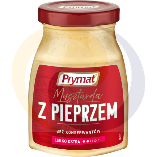 Mosterd met zwarte peper 185g/9 stuks Prymat