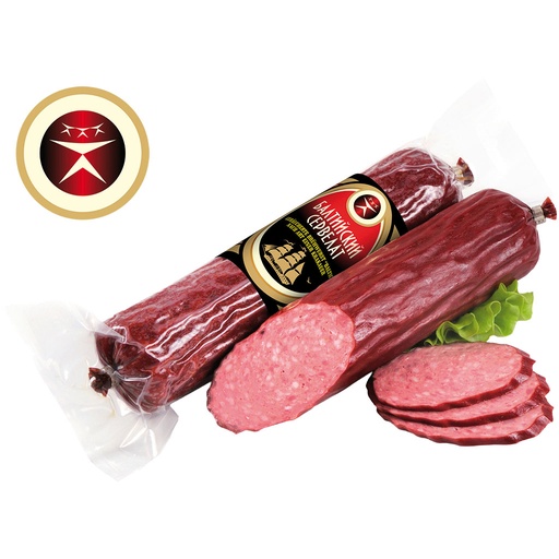 Gerookte bouillonworst "Baltic" - naar het voorbeeld van Kra