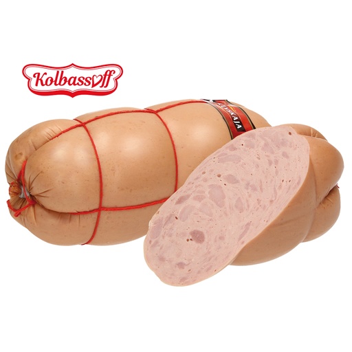 Kookworst "Rublevskaja" fijngehakt met stukjes vulling, verf