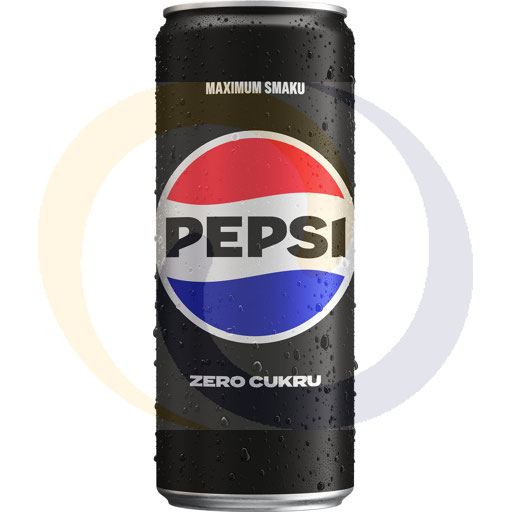 Verfrissende drank. Pepsi Zero blik 0,33 l/24 stuks. DRS Pep