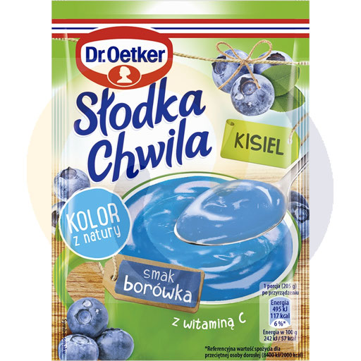 Dr. Oetker Blauwe Bes Gelatine 30g/35stuks